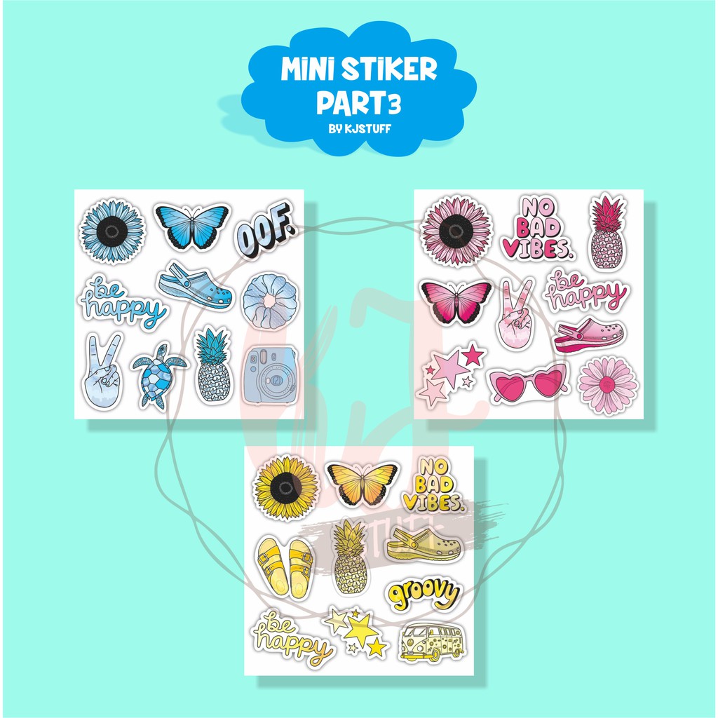 

(PART 3) MINI STICKER TUMBLR AESTHETIC STIKER LAPTOP STIKER CASE HP MURAH