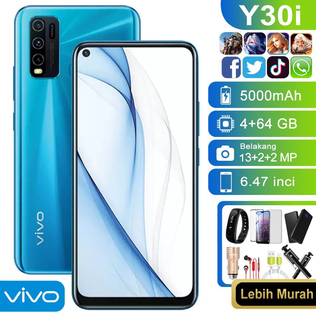 vivo Y30 6GB/128gb 4GB/128GB Garansi Resmi Vivo Indonesia