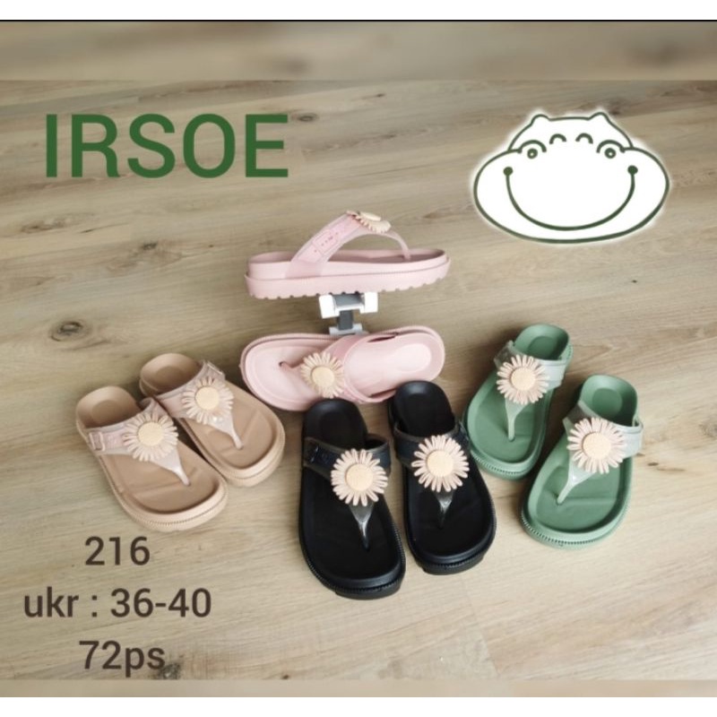 Sandal Jepit Karet Jelly Irsoe / Sandal Irsoe 216 / Sandal Jepit Bunga Matahari Irsoe