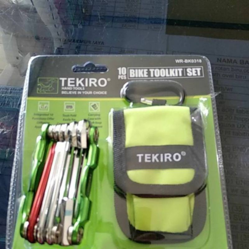 kunci sepeda lipat set 10 pcs (bike toolkit set) tekiro