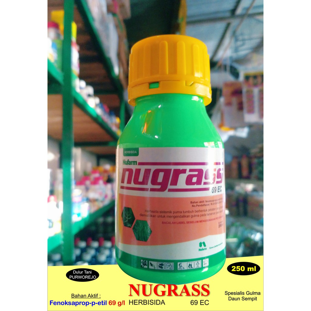 Herbisida NUGRASS 250 ml Pembasmi Rumput Jawan Atau Gulma Daun Sempit