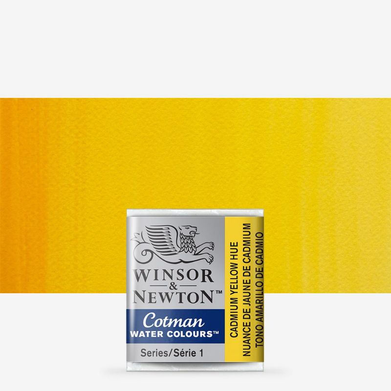

CAT AIR COTMAN WATER COLOURS HALF PAN CADMIUM YELLOW HUE WINSOR & NEWTON