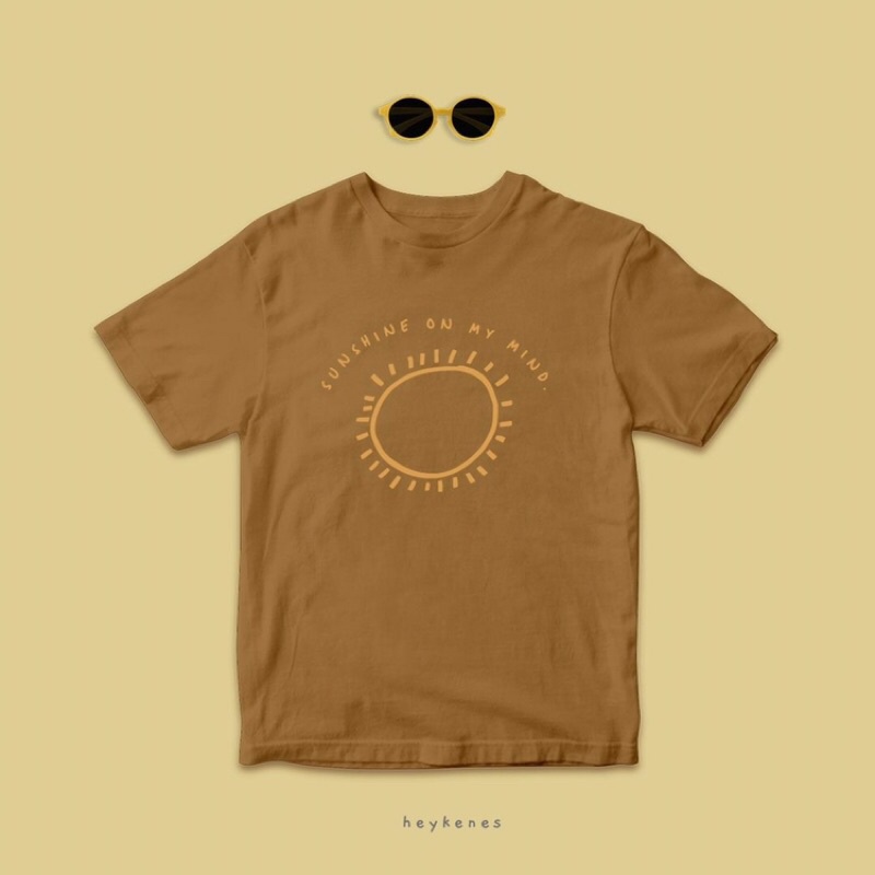 T shirt Anak Cowok Cewek Heykenes Sunshine Cotton 30s