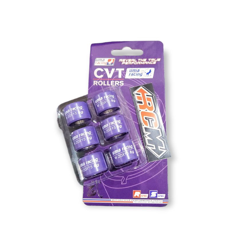 ROLLER ROLER ROLLERS CVT WEIGHT SET ISI 6 PC VARIO 125 150 VARIO125 VARIO150 PCX 125 150 PCX125 PCX150 GENIO BEAT FI 2020 8GR 8GRAM 8 GRAM 8G ORI ORIGINAL UMA RACING ASLI