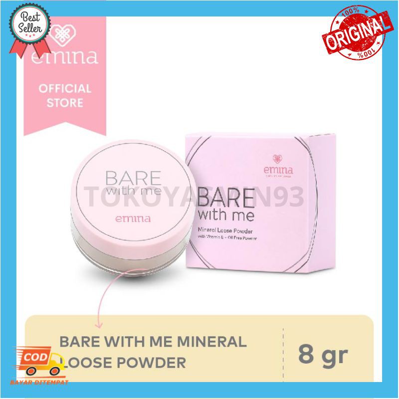 Emina Bare With Me Mineral Loose Powder 8 g Murah ori