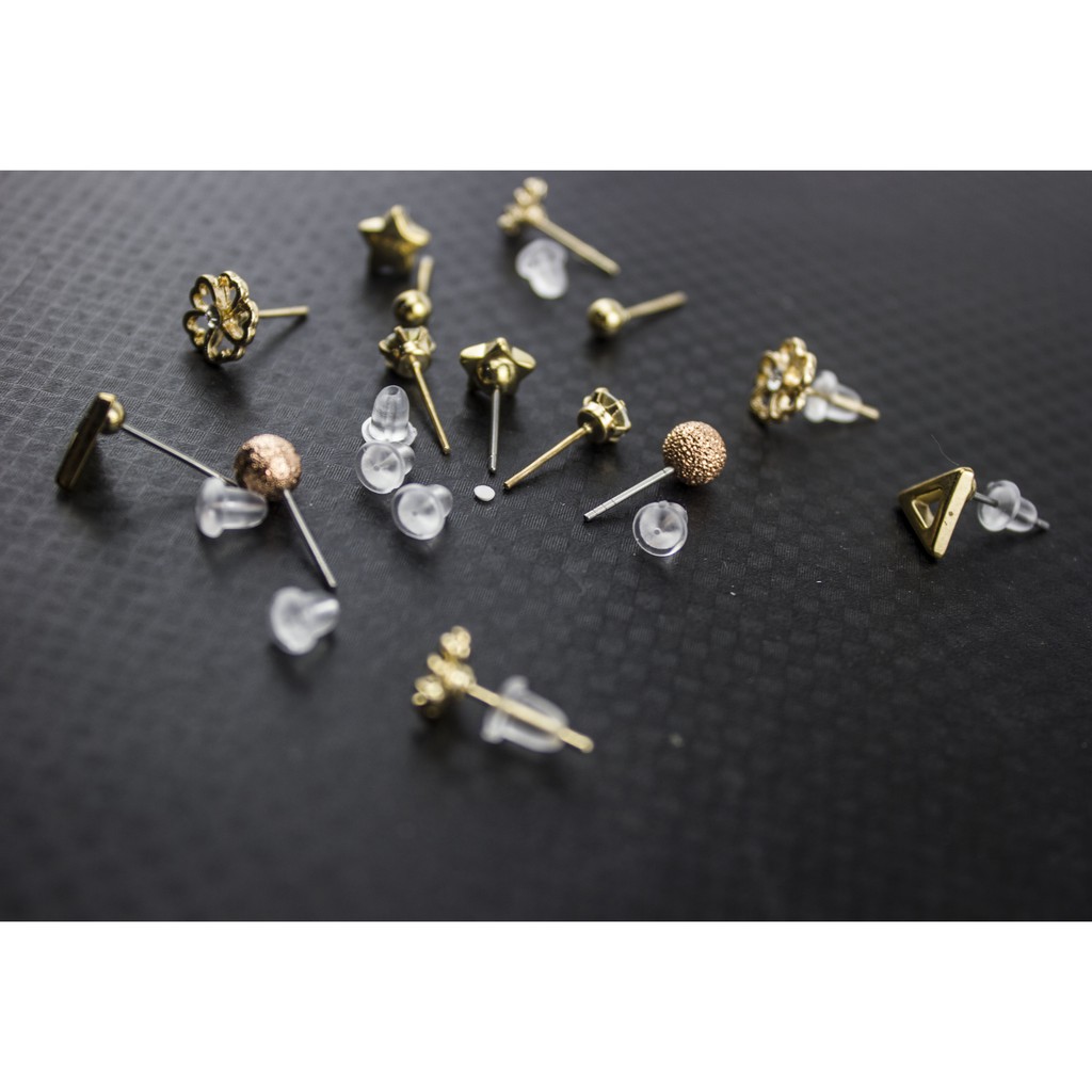 7 Pasang Anting Tindik Tusuk Set #1 1 Satu Minggu Week Ins Korea Fashion Plug Earrings Korean Style