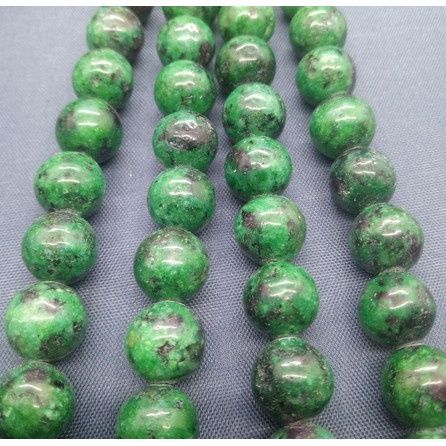 Bead Stone - Green Black Spot (10pcs)