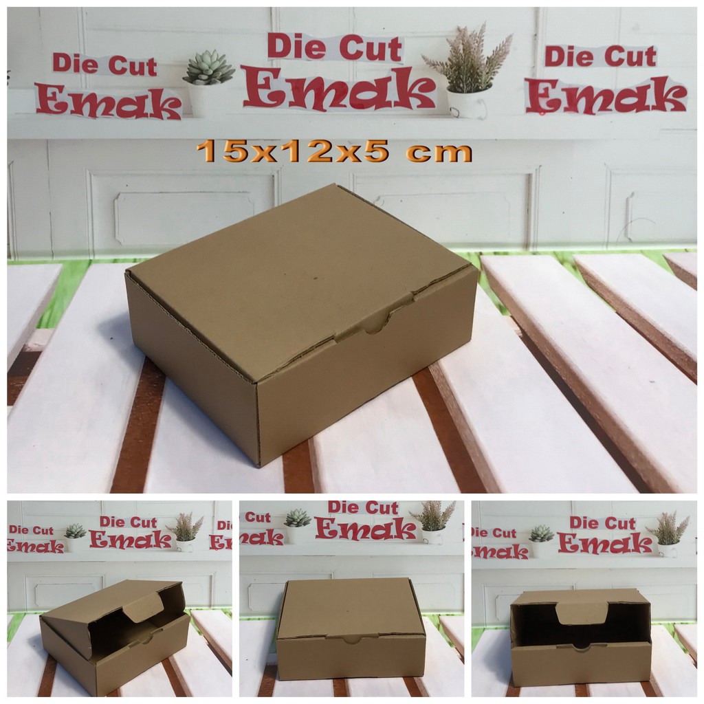 

kardus uk.15x12x5 cm kotak box karton Die Cut