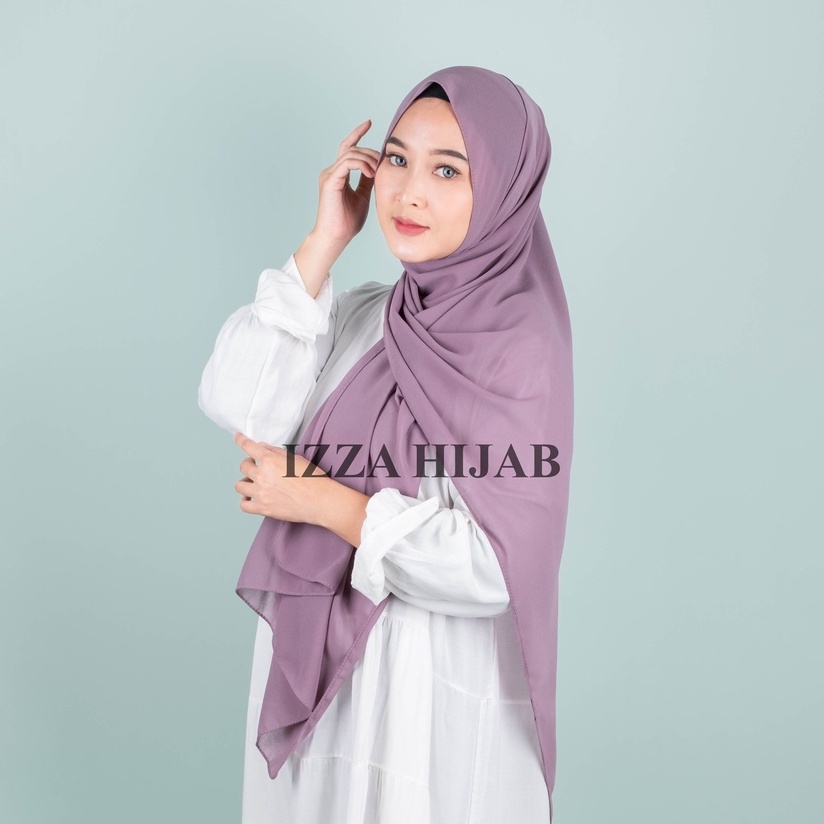 -/+(200 x 75 cm) JILBAB PASHMINA CERUTY BABYDOLL TEPI JAHIT