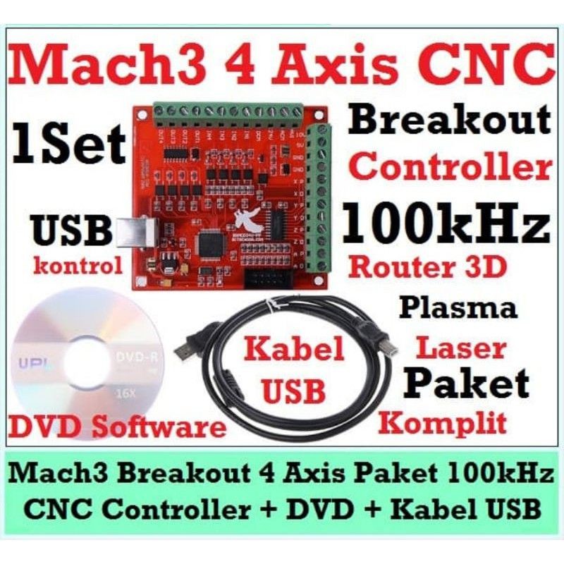 CNC MACH3 controller interface mach3 controller plasma router laser komplit breakout board 4 axis