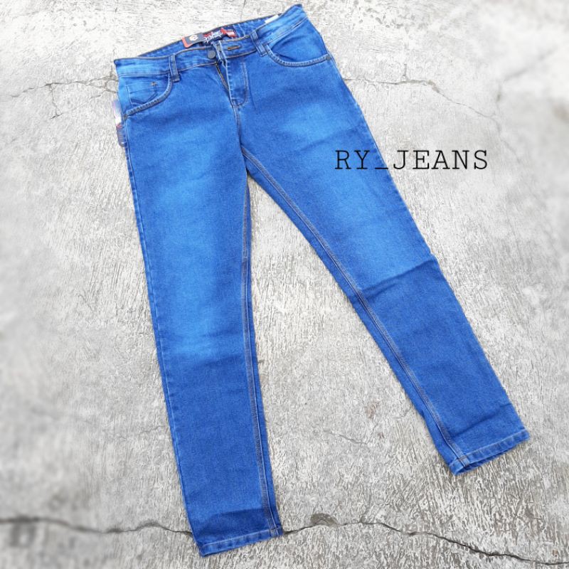 Celana jeans pria jeans panjang pensil pria cmjee jeans biru