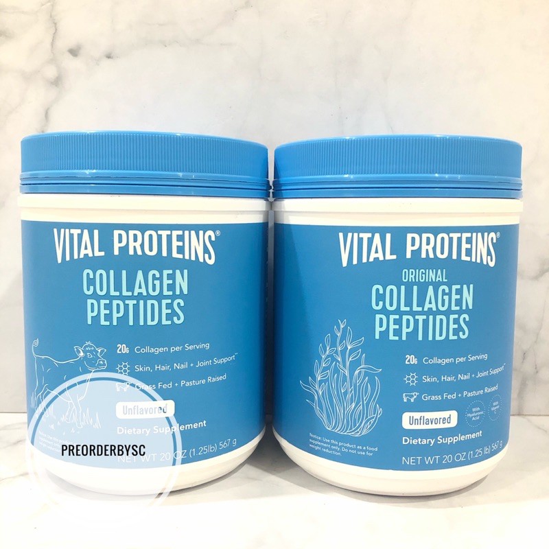 Vital Proteins Collagen Peptides Unflavored 567gr New Packaging Hyaluronic Acid Vitamin C Shopee Indonesia