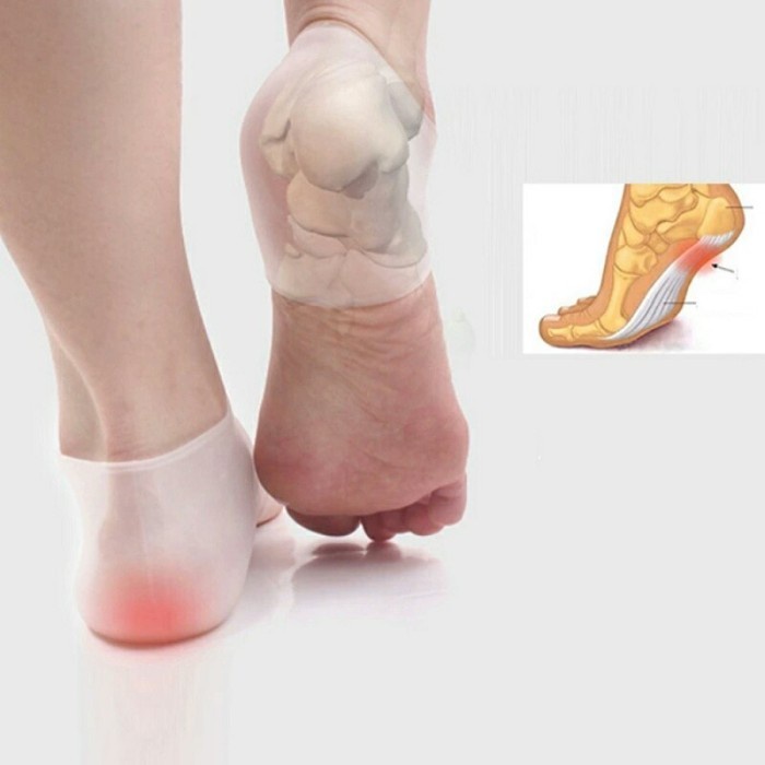 Heel Silicone Socks Anti Crack Gel Insoles Silikon Anti Tumit Pecah