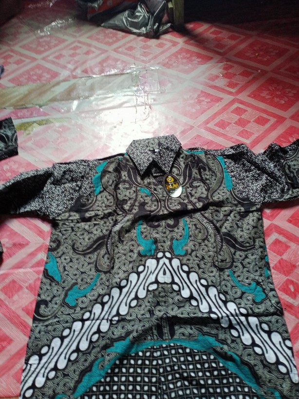 Couple Gamis Batik Keluarga Motif Parang Abu