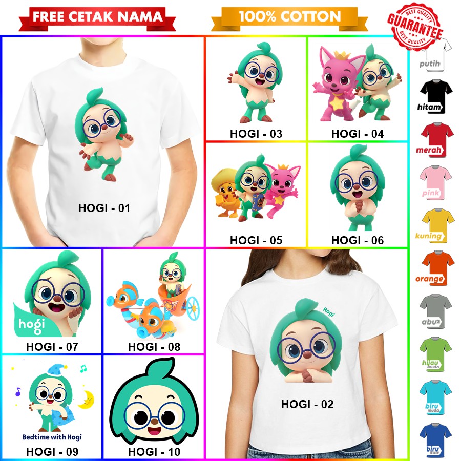 [FREE NAMA!!] Baju Kaos COUPLE  ANAK DAN DEWASA HOGI BANYAK MOTIF