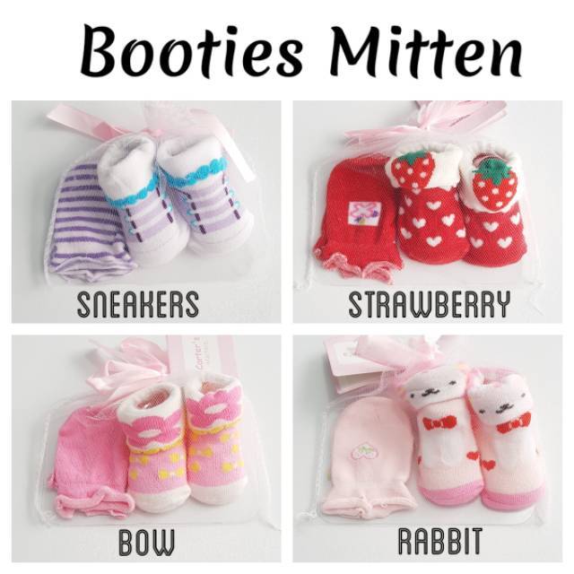 Sarung Tangan dan Sarung Kaki Bayi Booties Mitten