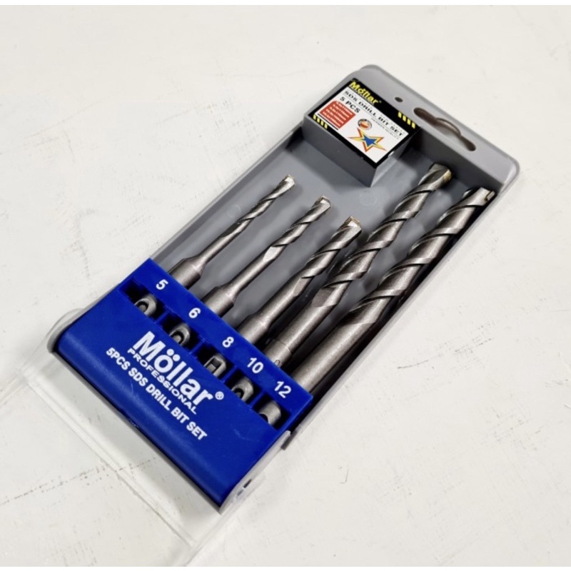 Mata bor MOLLAR SDS Drill bit set 5pcs | Bor beton Bor tembok