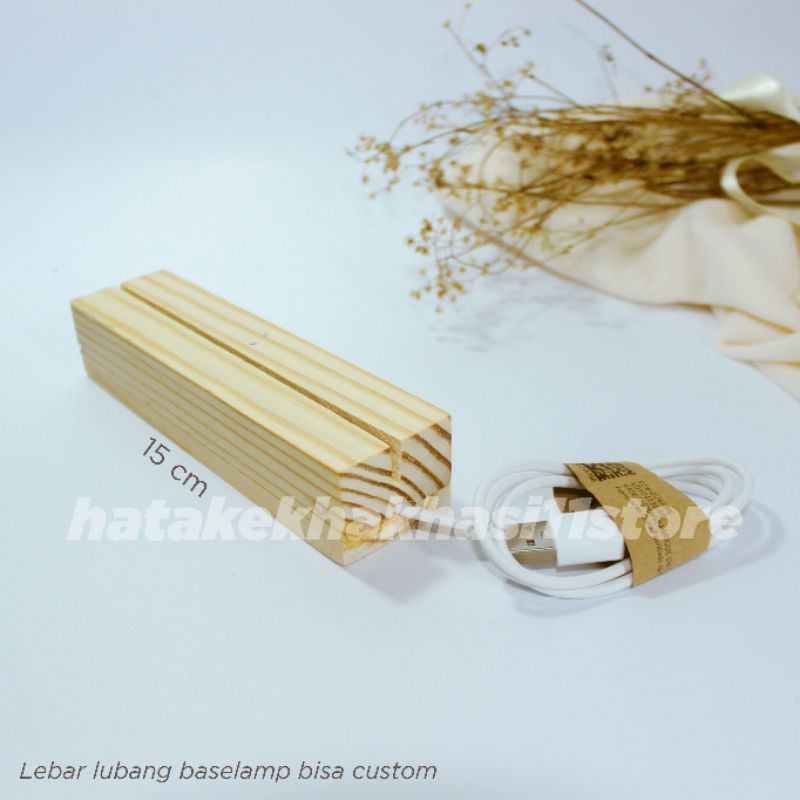 Dudukan lampu hias akrilik A5, base lamp akrilik A5, tatakan akrilik A5 15cm