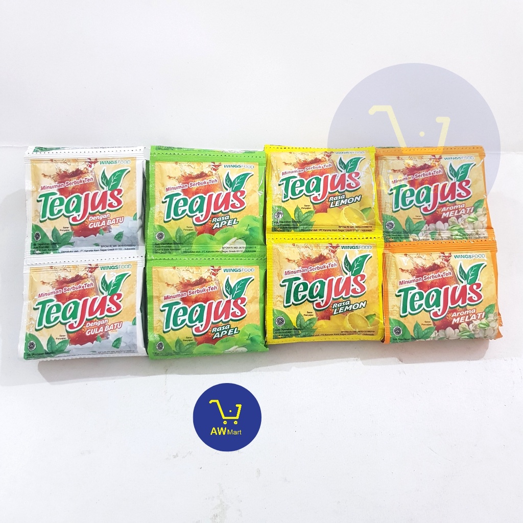 TEA JUS RENCENG (7 GRAM X 10'S) - GULA BATU/APEL/MELATI/LEMON