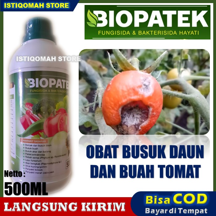 BIOPATEK 500ml Fungisida &amp; Bakterisida Hayati Mengatasi Bercak &amp; Busuk Daun Tomat, Busuk Buah Tomat, Busuk Akar &amp; Batang, Patek Daun Tomat, dll Paling Manjur &amp; Ampuh Murah TERLARIS