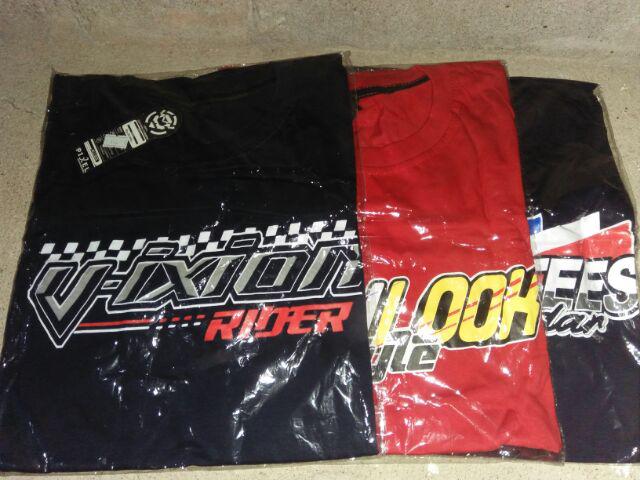  Kaos  Oblong Distro Motif  Racing  Baby Look Style Merah 