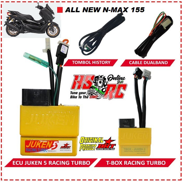 ECU JUKEN 5 BRT RACING TURBO Yamaha ALL NEW NMAX 155 ECM N MAX 2020 CDI INJEKSI NMAX155 No ARACER RC