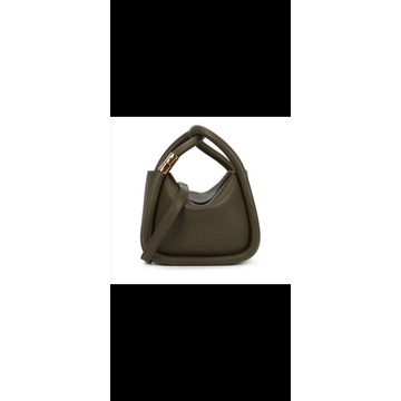 Wonton 25 Pebble Leather Bag Gherkin