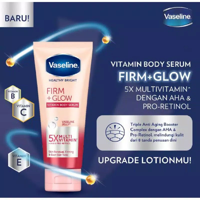 Vaseline Healthy Bright Vitamin Body Serum 180ml - Fresh Glow, Soft Glow, Firm Glow