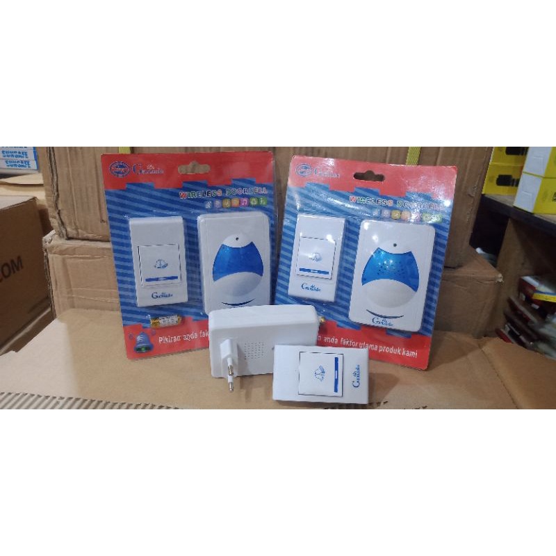 Bell remot wirelles/Bel pintu wirelles+batrai(sudah termasuk)/Gaxindo Bell 1remot AC
