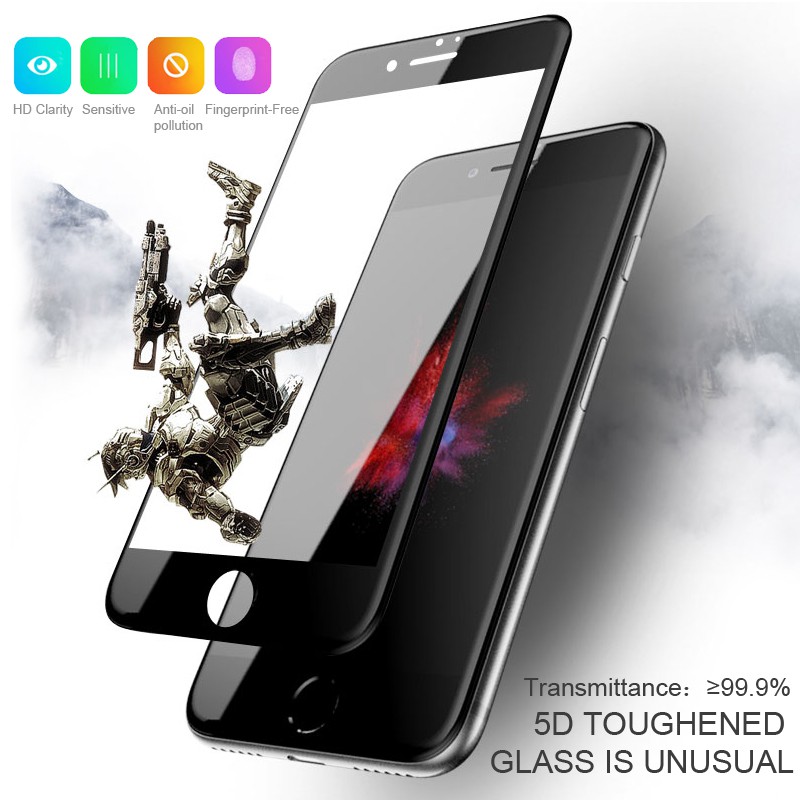 Pelindung Layar Tempered Glass 5d Untuk Iphone 12 12pro 12mini 12promax 7 8 6 6s Plus Se2 2020 X Xs Max Xr