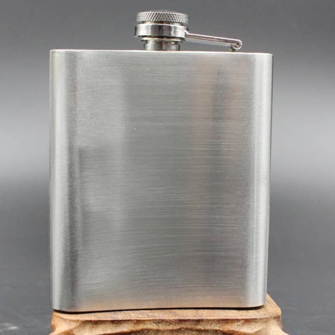 Botol Minum Stainless Steel Hip Flask Johnnie Walker 7 Oz - Silver