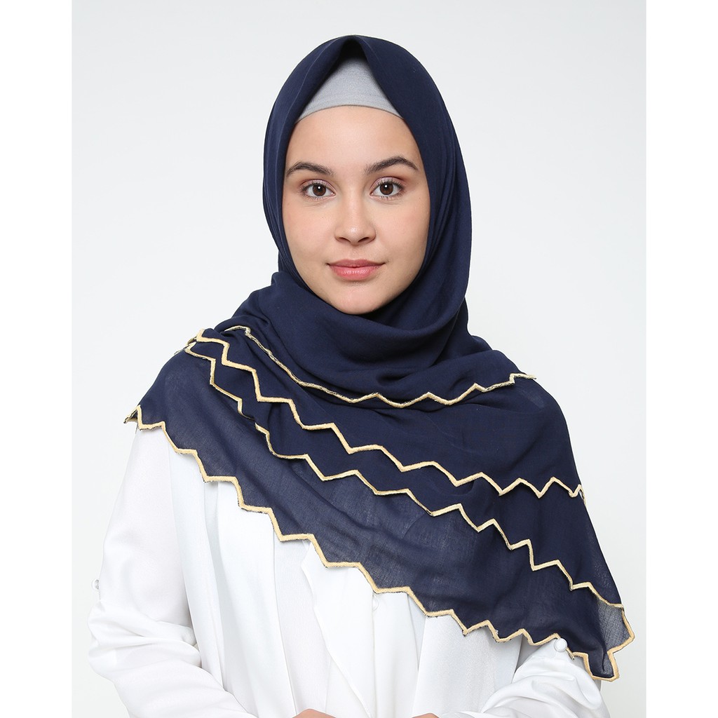 PRISM SCARF NAVY - RUMAH AYU X JEFFRY TAN