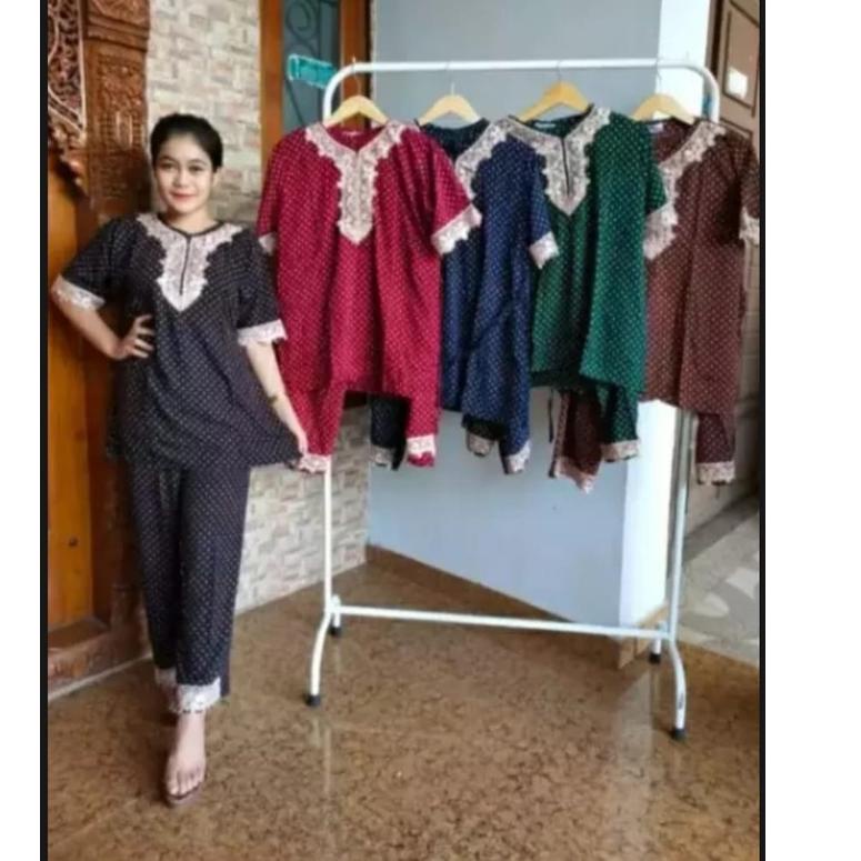 Terbaru.. BAJU SETELAN CELANA PANJANG ARAB POLKADOT MODEL BUSUY RENDA ARABIAN