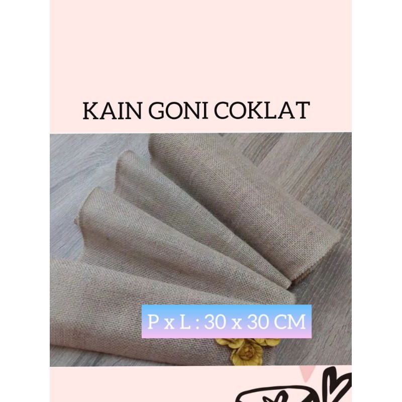 ECER -BERBAGAI UKURAN | KAIN GONI NATURAL BROWN  | KAIN BURLAP | BAHAN MAHAR &amp; CRAFT