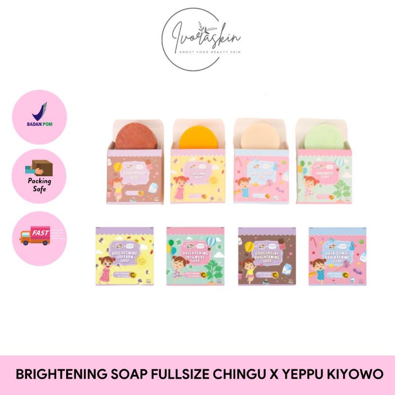 BRIGHTENING SOAP / SABUN PENCERAH  BY CHINGU KIYOWO MENCERAHKAN ACNE NODA HITAM