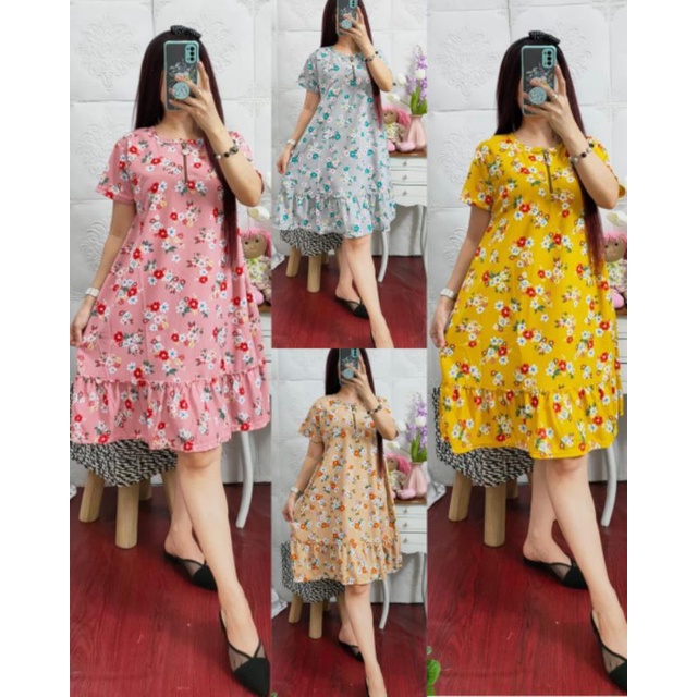 dress voxy bunga rempel bawah