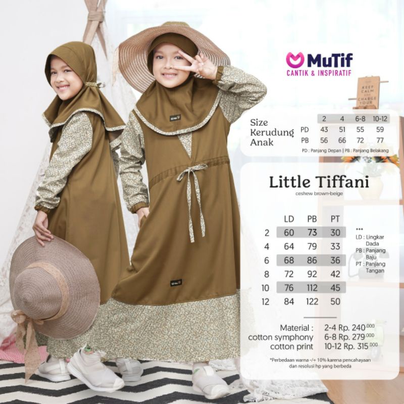 Mutif Sarimbit Tiffani Cashew Brown Mutif Tiffani Little Mutif Tiffani Mutif Man Alachwan Little Mutif Alachwan Baju Muslim Gamis Sarimbit Keluarga Family Series Lebaran Terbaru Ori Set