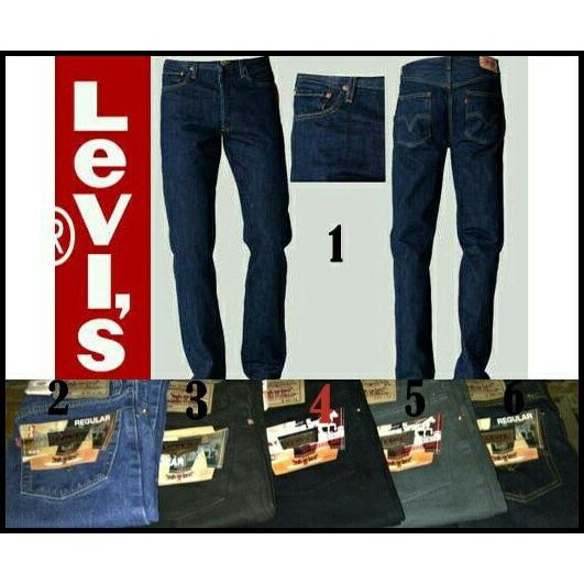 JNEH CELANA LEVIS STANDAR / LEVIS REGULAR / JEANS / DENIM / BIG SIZE - ABU-ABU, 28 9BAG