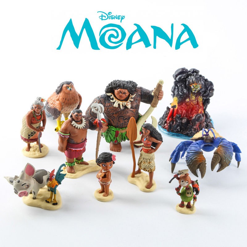 Tv Movie Character Toys 6 Disney Moana Action Figures Doll Kids Children Figurines Toy Cake Topper Decor Toys Games