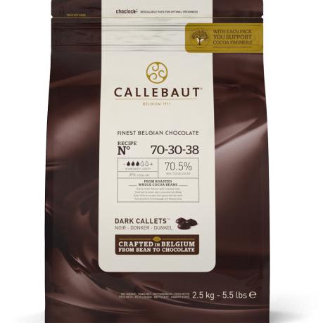 CALLEBAUT Dark Noir Chocolate Couverture 70,5% 2,5kg