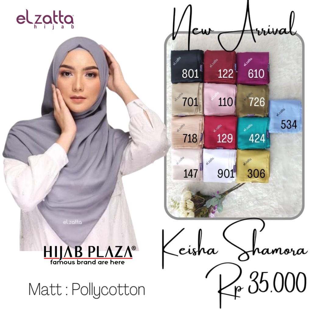 Hijab Segi Empat Elzatta Keisha Shamora dan Keisha Satya