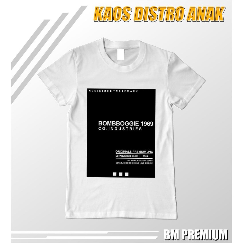 KAOS BOOMBOGIE ORIGINAL/KAOS DISTRO PREMIUM KIDS MOTIF 2 BUAT PEMILIHAN WARNA KAOS ADA DI VARIASI