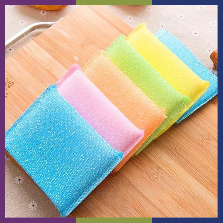 Spon Busa Cuci Piring Spons Sponge Pelangi Warna Warni Bantal Good Quality