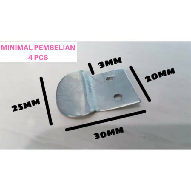 Plat Jepit KACA Penjepit Kaca CERMIN / Klem Siku Besi Penahan Kaca Cermin Plat Z S