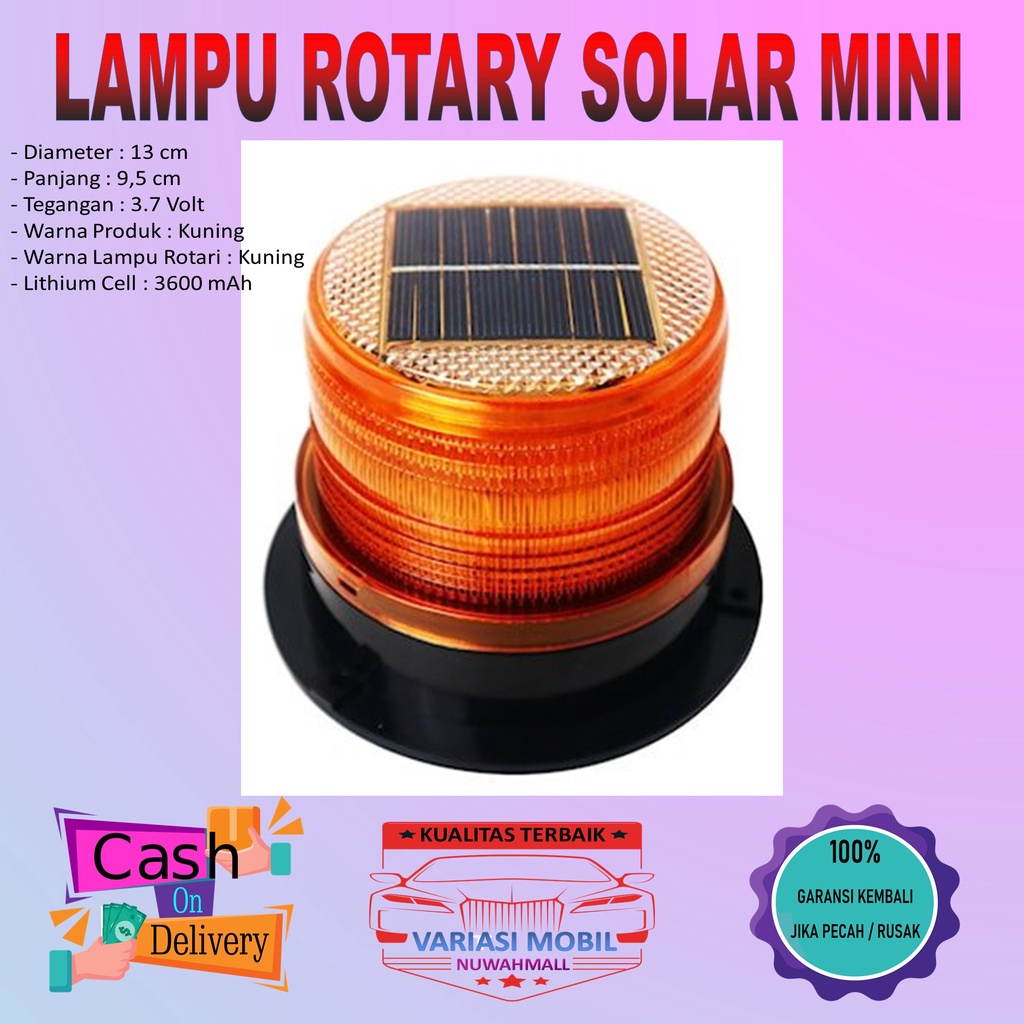 Lampu Rotari Rotary Solar Mini Lampu Rotary Tenaga Surya Matahari