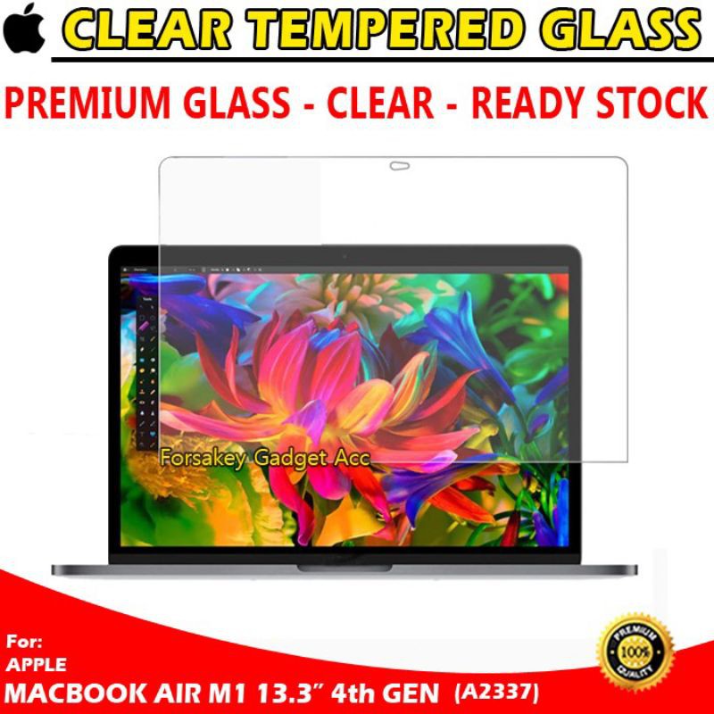 Macbook Air M1 Chip 2020 13" 13.3" Inch Tempered Glass Screen Guard Protector Anti Gores Kaca Bening