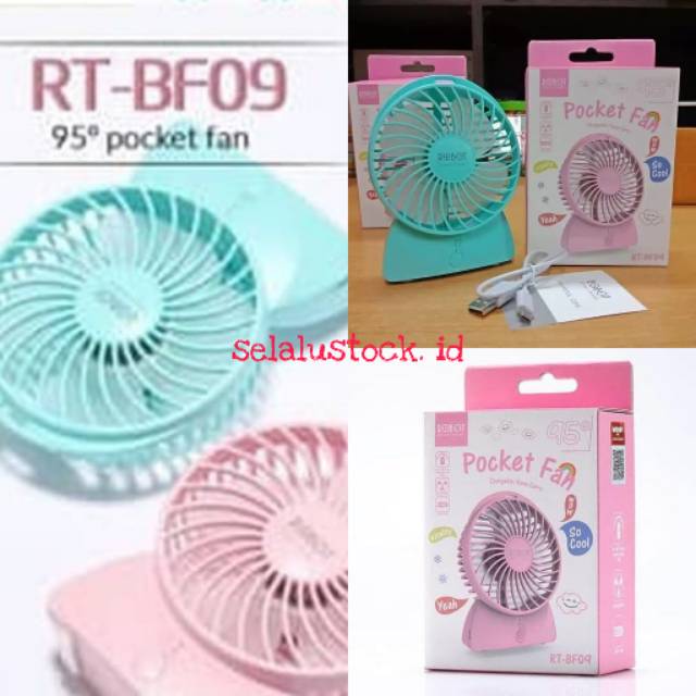 KIPAS ANGIN PORTABLE MINI ROBOT PINK AND BLUE /RT-BF09 POCKET FAN
