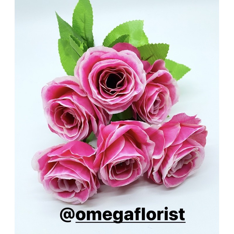 Rose Tropis X6 Bunga Artifical Bunga Artificial/Bunga Plastik/Bunga Dekorasi/Dekorasi Pernikahan/Pernikahan-Pink Baru