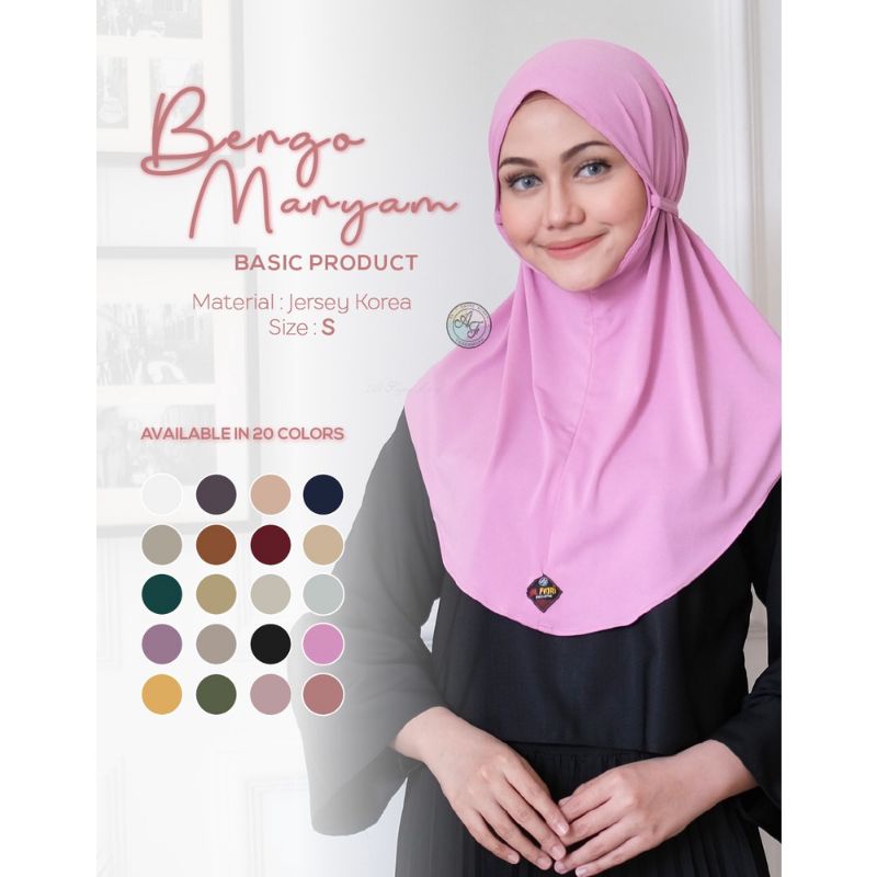 BERGO MARYAM JERSEY HIJAB MARYAM KERUDUNG MARYAM BERGO HIJAB KHIMAR MARYAM