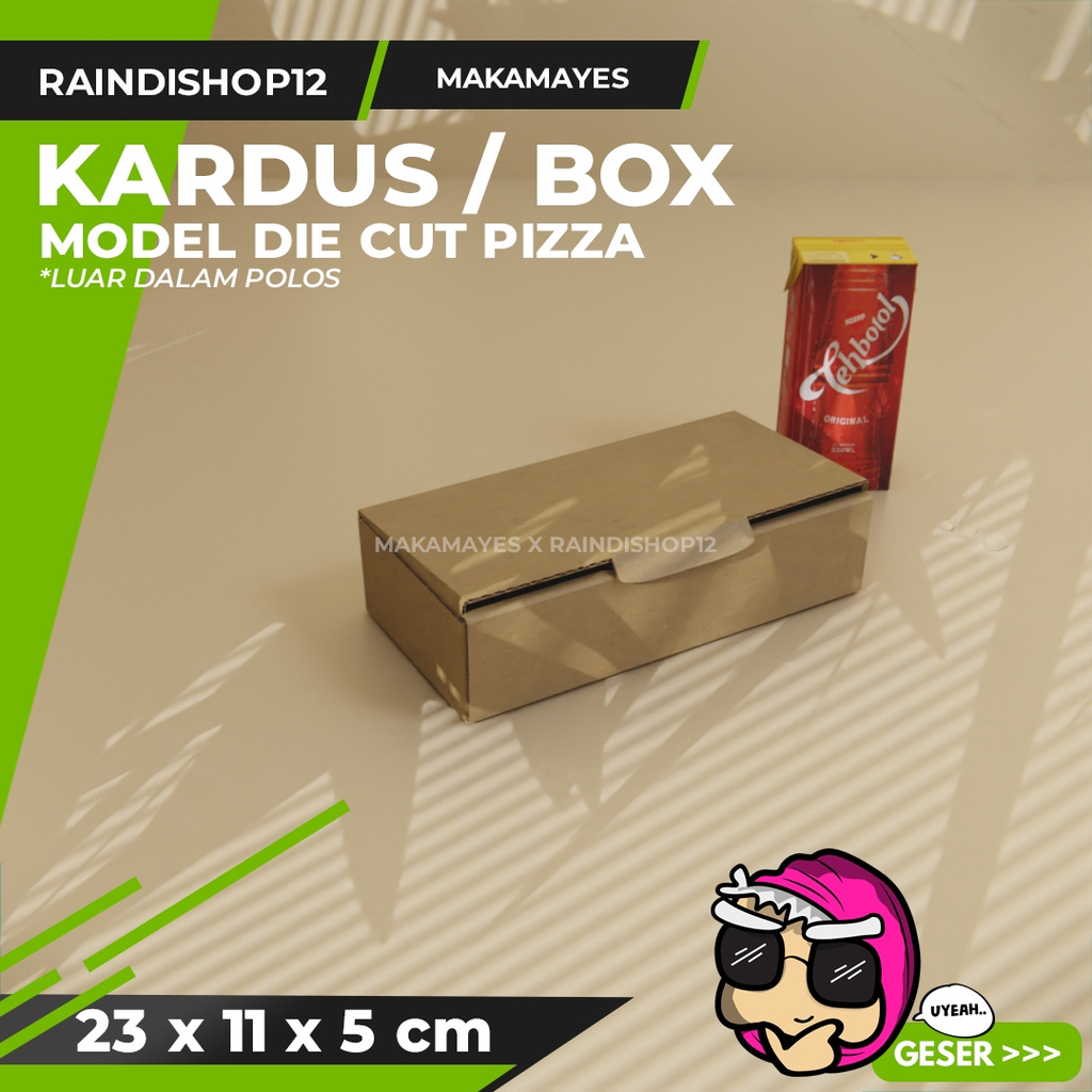

(MIN 10 PCS) BOX 23 X 11 X 5 CM KARDUS DIE CUT PIZZA KEMASAN PACKAGING KADO